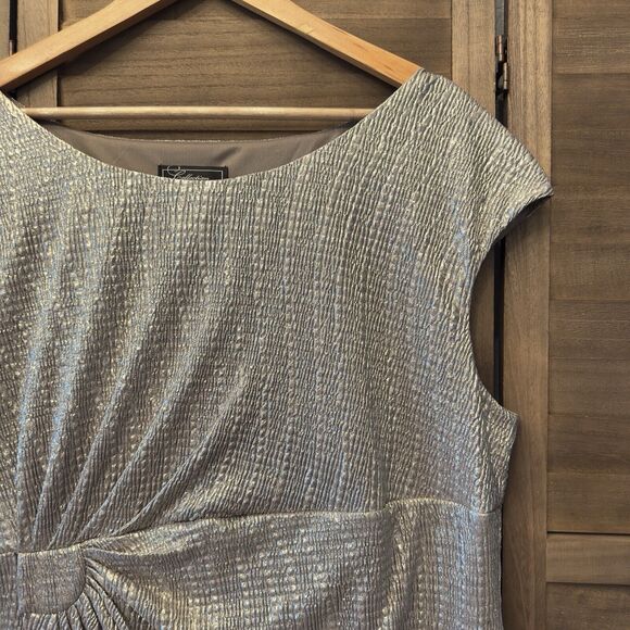 Collection DB Silver Stretch Dress Party Wedding Curvy Belly Hide Plus Sz 20 - Picture 6 of 16